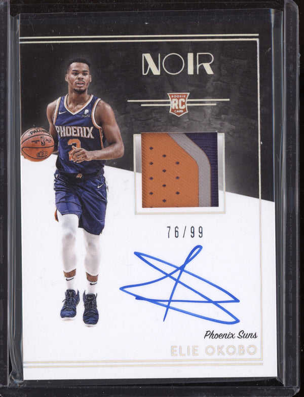 Elie Okobo 2018/19 Panini Noir Rookie Patch Auto Colour RC 76/99