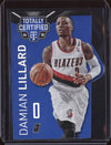 Damian Lillard 2014-15 Panini Totally Certified Platinum Blue Die Cut Var 2/74