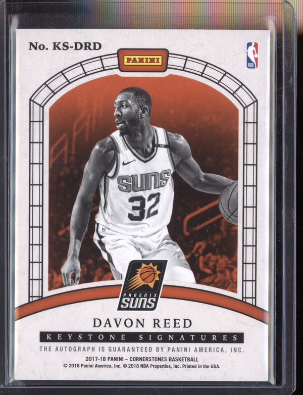 Davon Reed 2017-18 Panini Cornerstones Keystone Signatures  RC  80/159