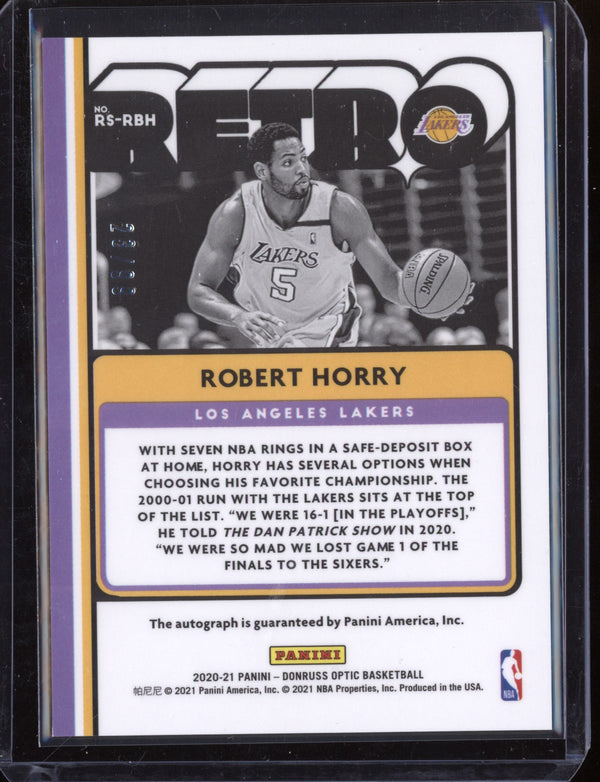 Robert Horry 2020-21 Panini Donruss Optic Retro Series Signatures 23/99