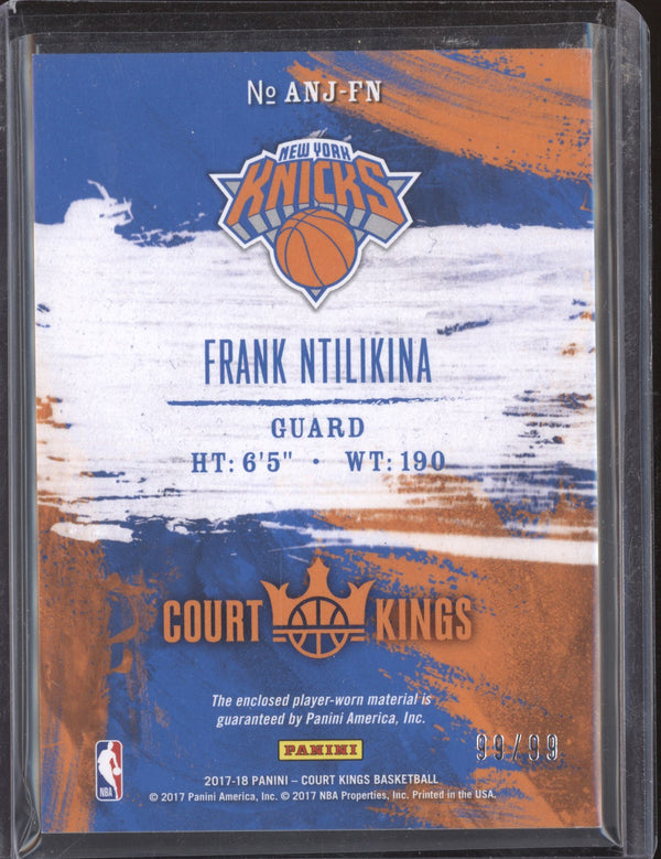 Frank Ntilikina 2017-18 Panini Court Kings ANJ-FN Art Nouveau Jersey 99/99