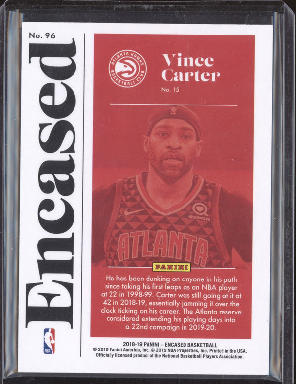 Vince Carter 2018-19 Panini Encased 96 24/99