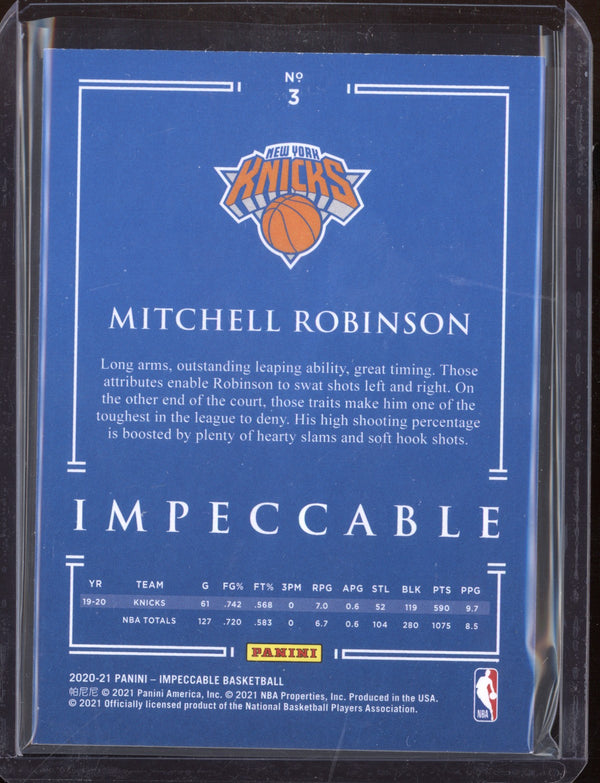 Mitchell Robinson 2020-21 Panini Impeccable 49/75