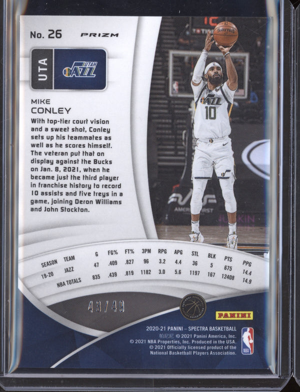 Mike Conley 2020/21 Panini Spectra Goldfish 48/49