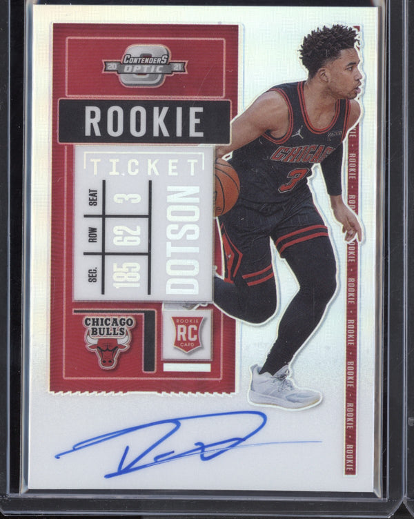 Devon Dotson 2020-21 Panini Contenders Optic Rookie Ticket Auto Variation RC