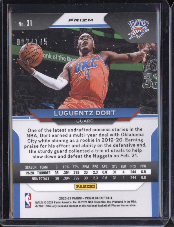 Lugentz Dort 2020/21 Panini Prizm Fast Break Blue 002/175