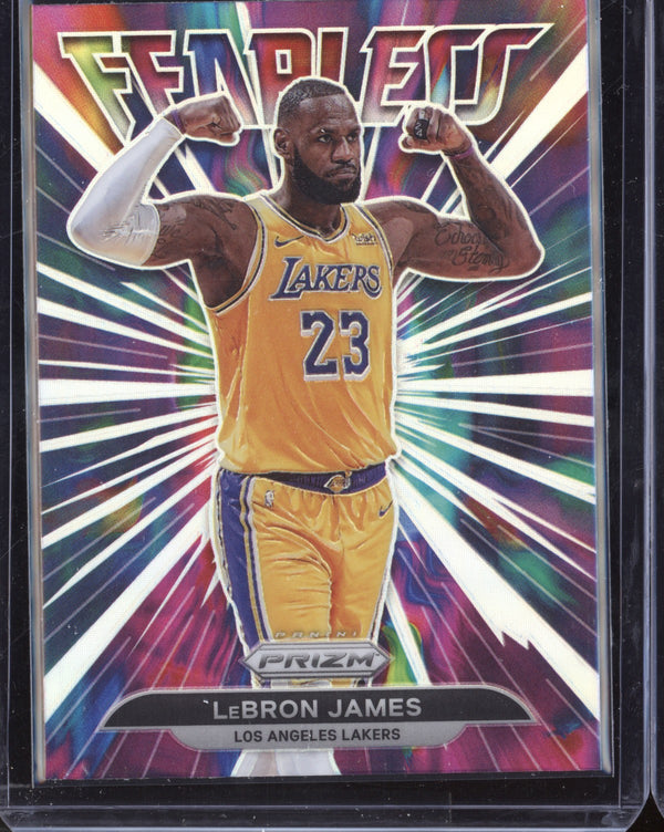 Lebron James 2021-22 Panini Prizm Fearless Silver