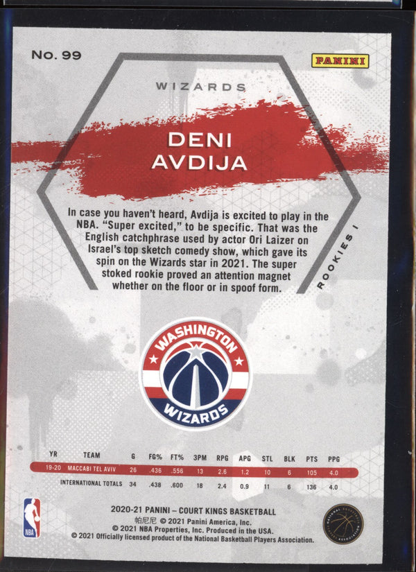 Deni Avdija 2020-21 Panini Court Kings Level I RC