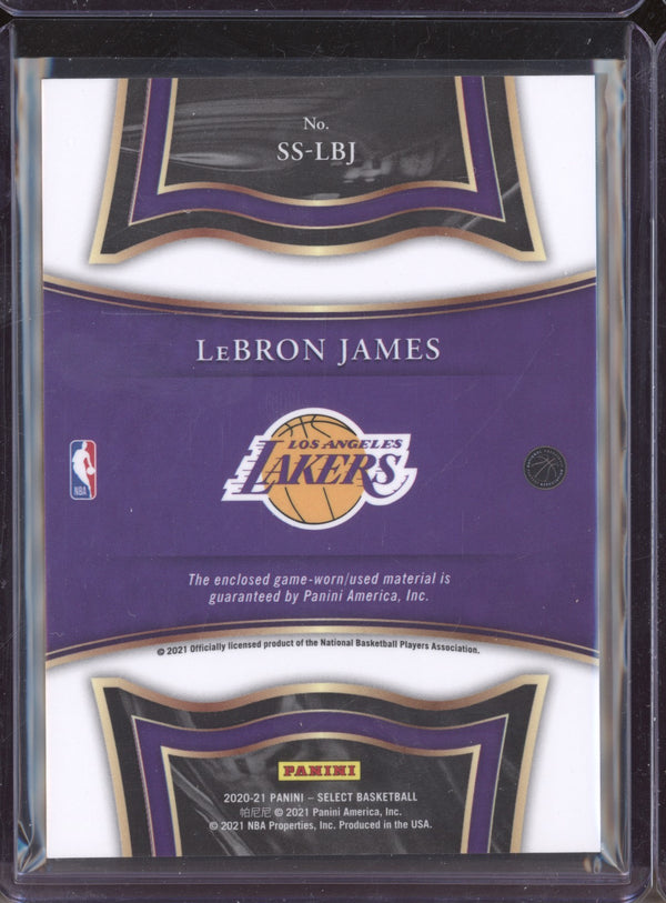 LeBron James 2020-21 Panini Select SS-LBJ Selective Swatches