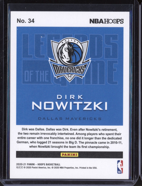 Dirk Nowitzki 2020-21 Panini Hoops Legends of the Game 326/699