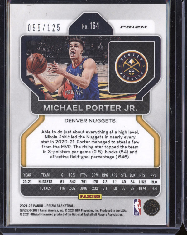 Michael Porter Jr 2021-22 Panini Prizm Blue Cracked Ice 90/125