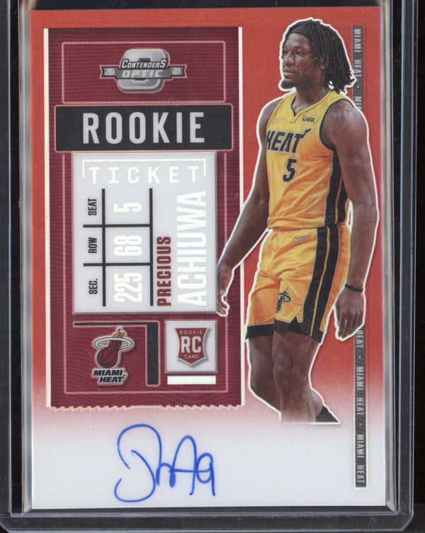 Precious Achiuwa  2020-21 Panini Contenders Optic Rookie Ticket Auto Red RC 31/149