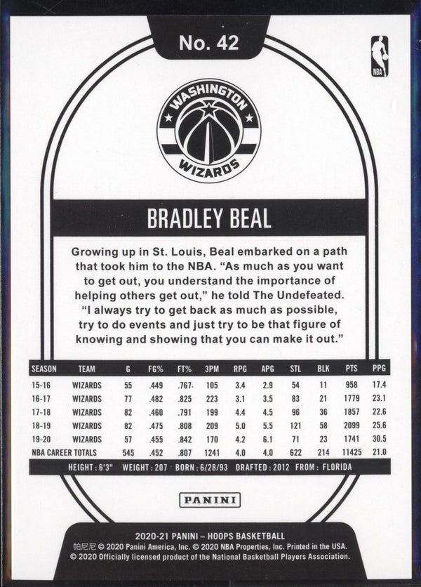 Bradley Beal 2020/21 Panini Hoops Silver 15/199