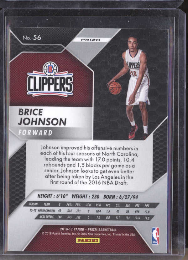 Brice Johnson 2016-17 Panini Prizm 56 Silver RC