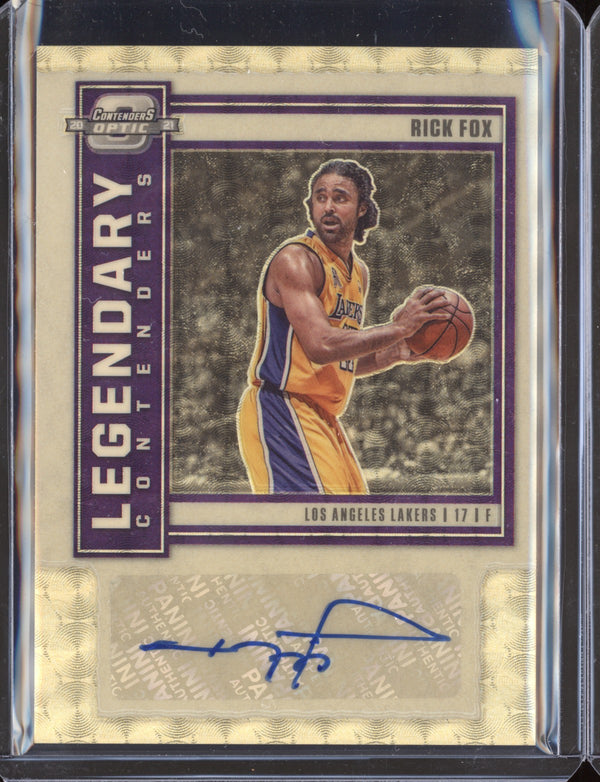 Rick Fox 2020-21 Panini Contenders Optic Legendary Contender Gold Vinyl Auto 1/1