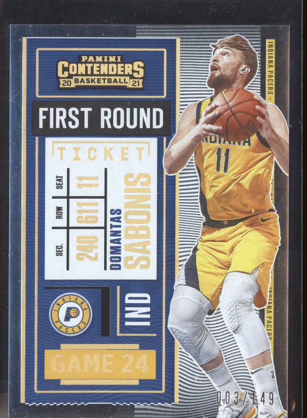 Domantas Sabonis 2020-21 Panini Contenders 68 First Round Ticket 003/149