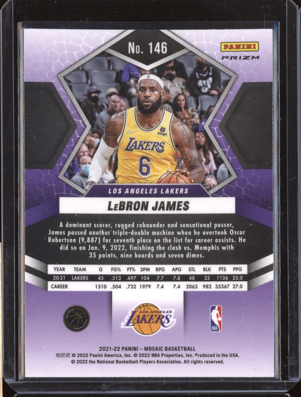 LeBron James 2021-22 Panini Mosaic 146 Fast Break