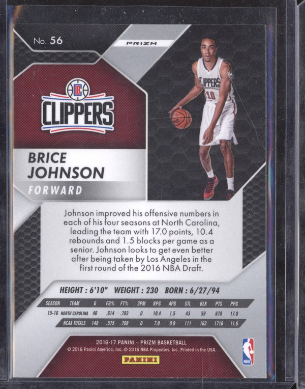 Brice Johnson 2016-17 Panini Prizm 56 Silver RC