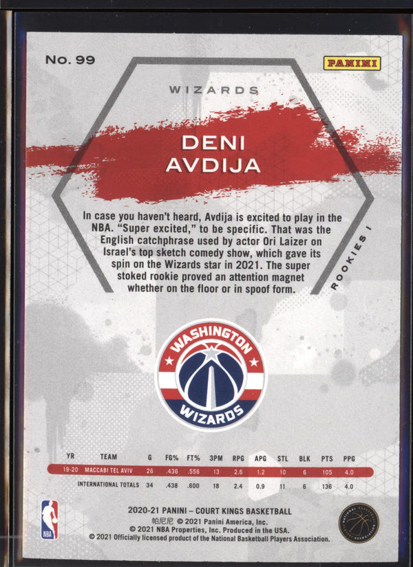 Deni Avdija 2020-21 Panini Court Kings Level I RC