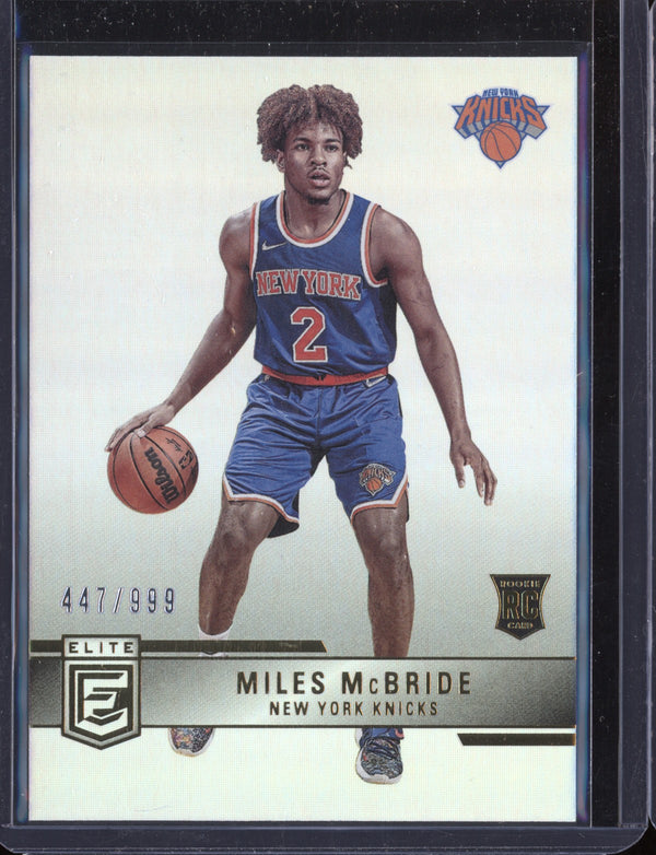 Miles McBride 2021-22 Panini Donruss Elite Rookies RC 447/999