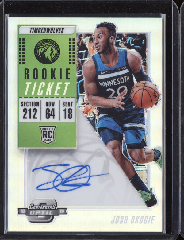 Josh Okogie 2018-19 Panini Contenders Optic Rookie Ticket Auto Silver RC