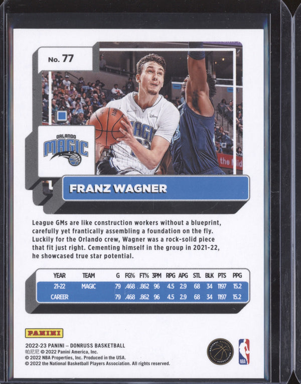 Franz Wagner 2022-23 Panini Donruss 77 Choice Red 66/99