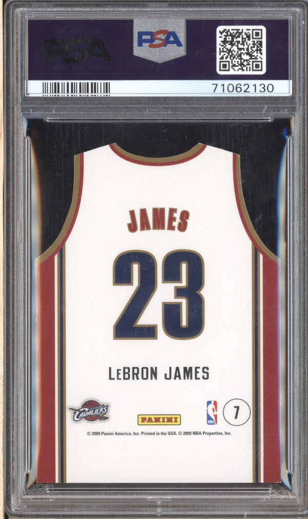 LeBron James 2009-10 Panini Threads 7 Team Threads Home PSA 8