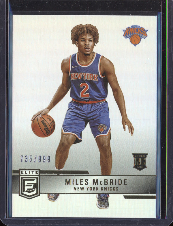 Miles McBride 2021-22 Panini Donruss Elite Rookies RC 735/999