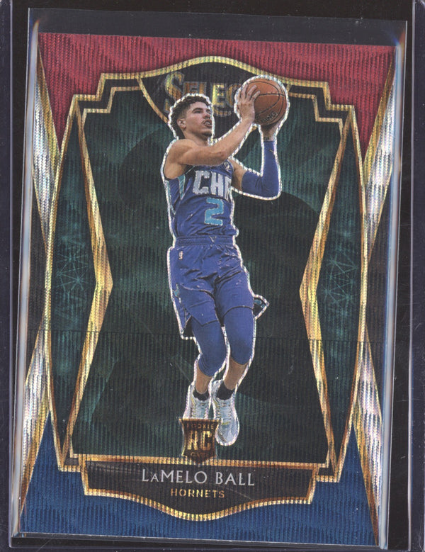 LaMelo Ball 2020-21 Panini Select 183 Premier Level Tri-Color RC