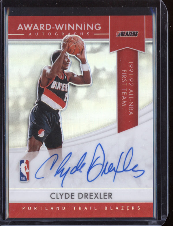 Clyde Drexler 2020-21 Panini Chronicles Award Winning Auto