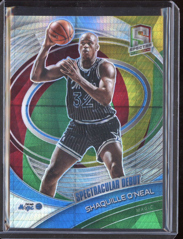 Shaquille O'Neal 2020/21 Panini Spectra Spectracular Debut Yellow Green 29/75