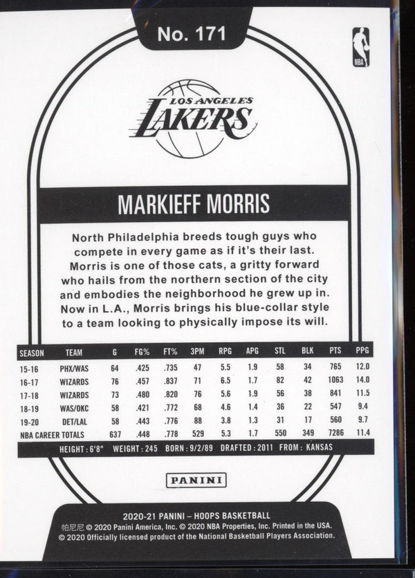 Markieff Morris 2020/21 Panini Hoops Silver 44/199