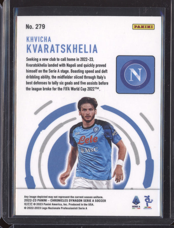 Khvicha Kvaratskhelia 2022-23 Panini Chronicles Soccer 279 Dynagon RC