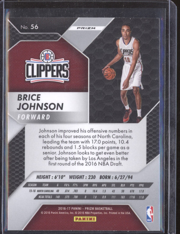 Brice Johnson 2016-17 Panini Prizm 56 Starburst RC