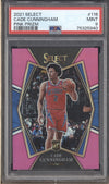 Cade Cunningham 2021-22 Panini Select Premier Level Pink Jersey Number RC 2/4 PSA 9