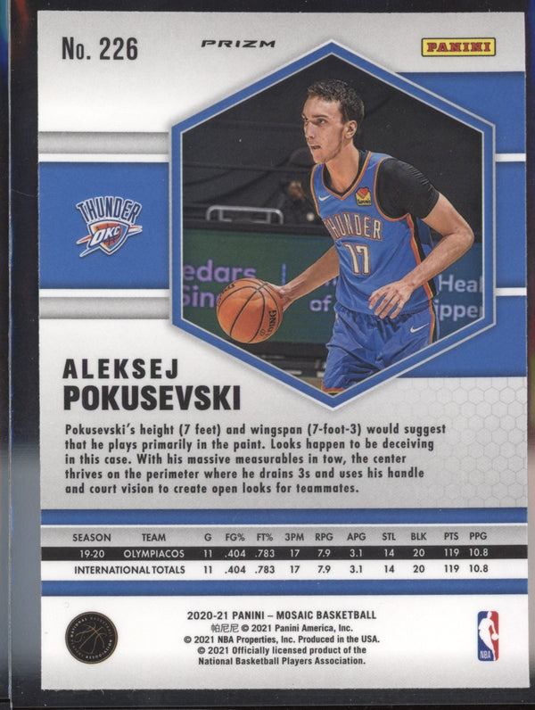 Aleksej Pokusevski 2020-21 Panini Mosaic 226 Pink Camo