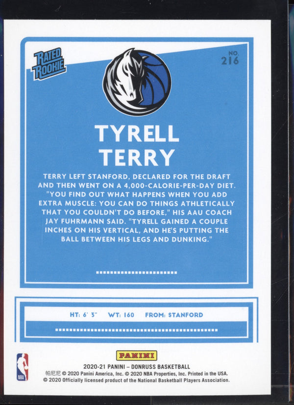 Tyrell Terry 2020/21 Panini Donruss Choice RC