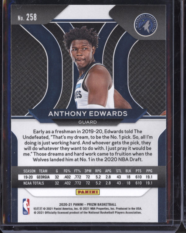 Anthony Edwards 2020/21 Panini Prizm RC