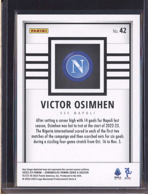 Victor Osimhen 2022-23 Panini Chronicles Soccer 42 Panini Cracked Ice 21/23