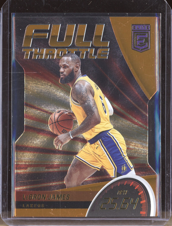 LeBron James 2022-23 Panini Donruss Elite 10 Full Throttle Orange Die Cut