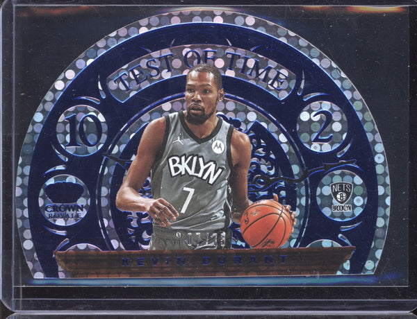 Kevin Durant 2020/21 Panini Crown Royale Test of Time Blue - Jersey Number