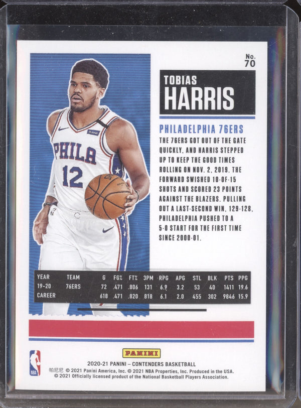 Tobias Harris 2020-21 Panini Contenders 70 Playoff Ticket 215/249