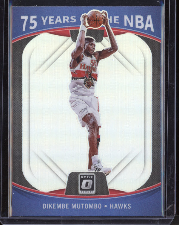 Dikembe Mutombo 2021-22 Panini Prizm 75 Years of NBA Optic