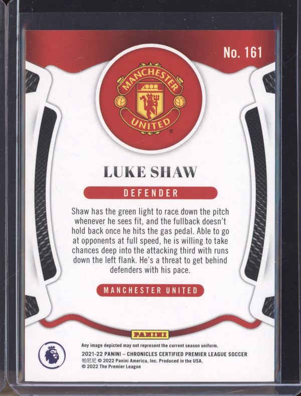 Luke Shaw 2021-22 Panini Chronicles Soccer 161 Certified Blue 11/99