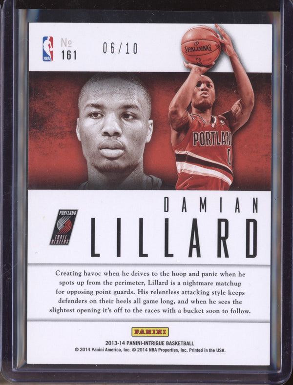 Damian Lillard 2013-14 Panini Intrigue 161 Intriguing Players Gold 6/10