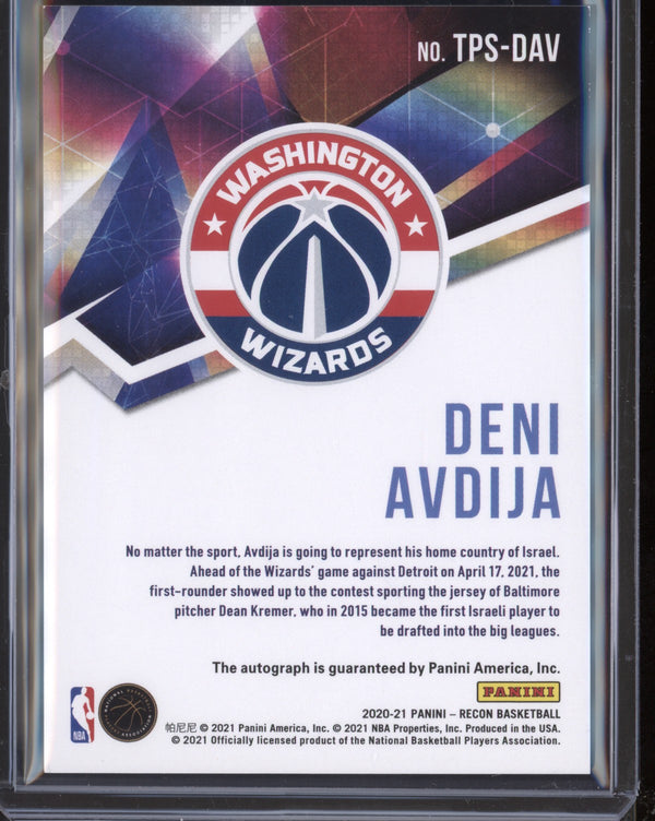 Deni Avdija 2020/21 Panini Recon True Potential Signatures RC