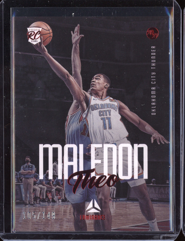 Theo Maledon 2020-21 Panini Chronicles Luminance Red RC 105/149