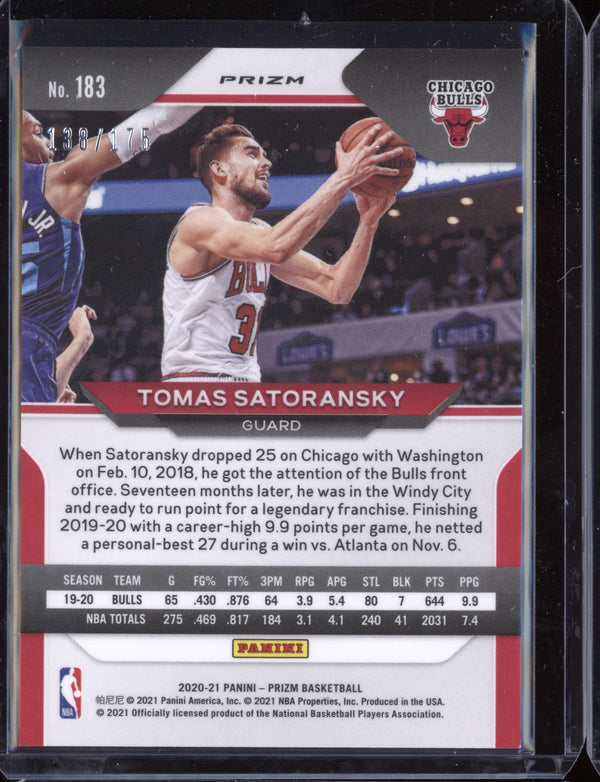 Tomas Satoransky 2020 Panini Prizm Basketball Fast Break Blue Prizm 138/175