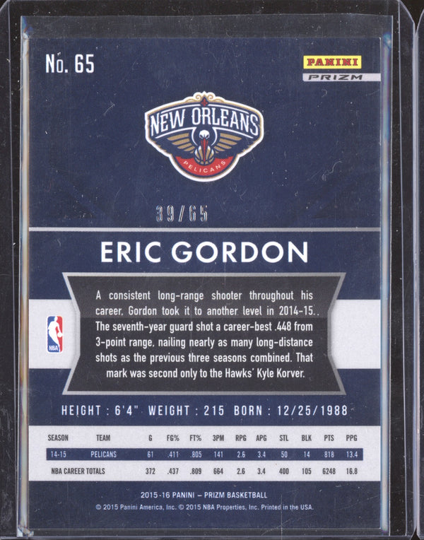 Eric Gordon 2015-16 Panini Prizm 65 Orange 39/65