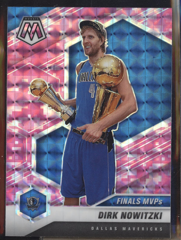 Dirk Nowitzki 2020-21 Panini Mosaic 298 Finals MVP Pink Camo